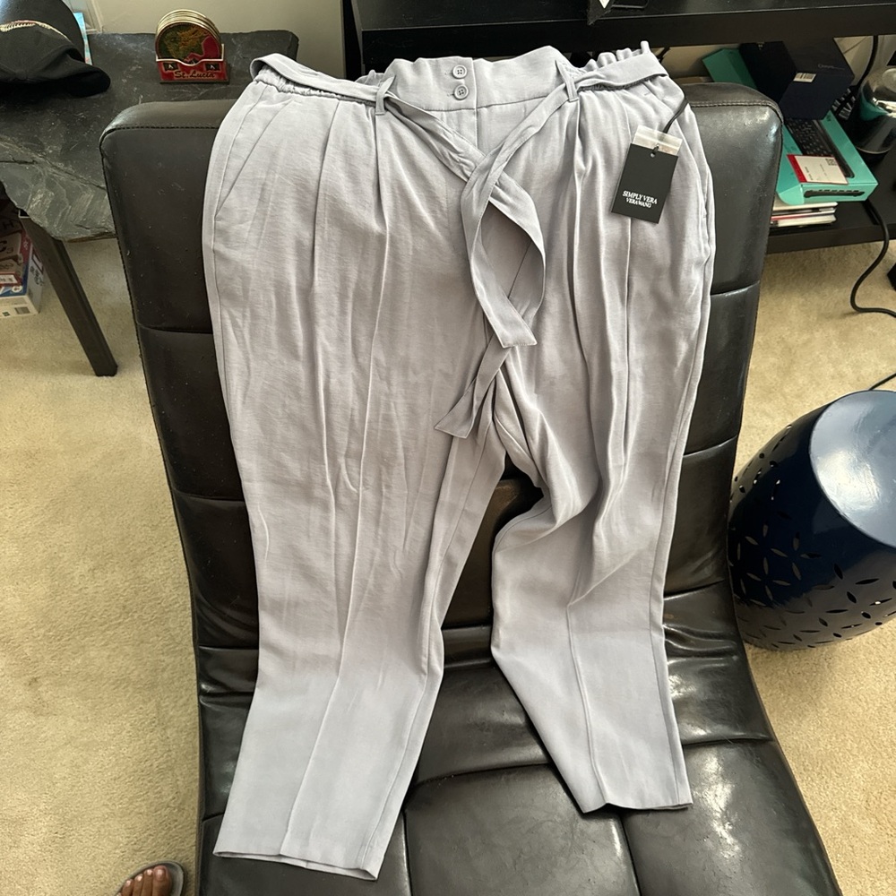 Simply Vera Vera Wang Light Gray Men's Dress Pants